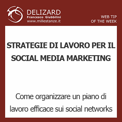 DELIZARD WEB TIP - Come organizzare un piano di lavoro di Social Media Marketing