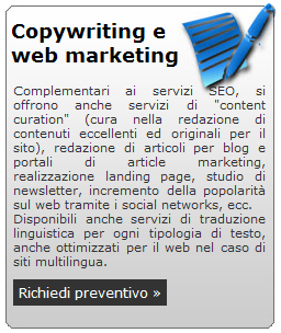 Servizi SEO: Web Copywriting e Web Marketing