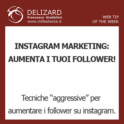 #16 DELIZARD WEB TIP - MARKETING ATTRAVERSO INSTAGRAM: COME INCREMENTARE I FOLLOWERS IN MODO AGGRESSIVO