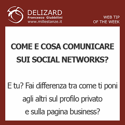 DELIZARD WEB TIP - Come comunicare sui Social Network