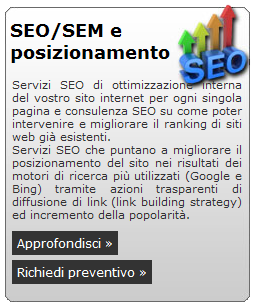 Servizi SEO/SEM e Posizionamento sui motori di ricerca